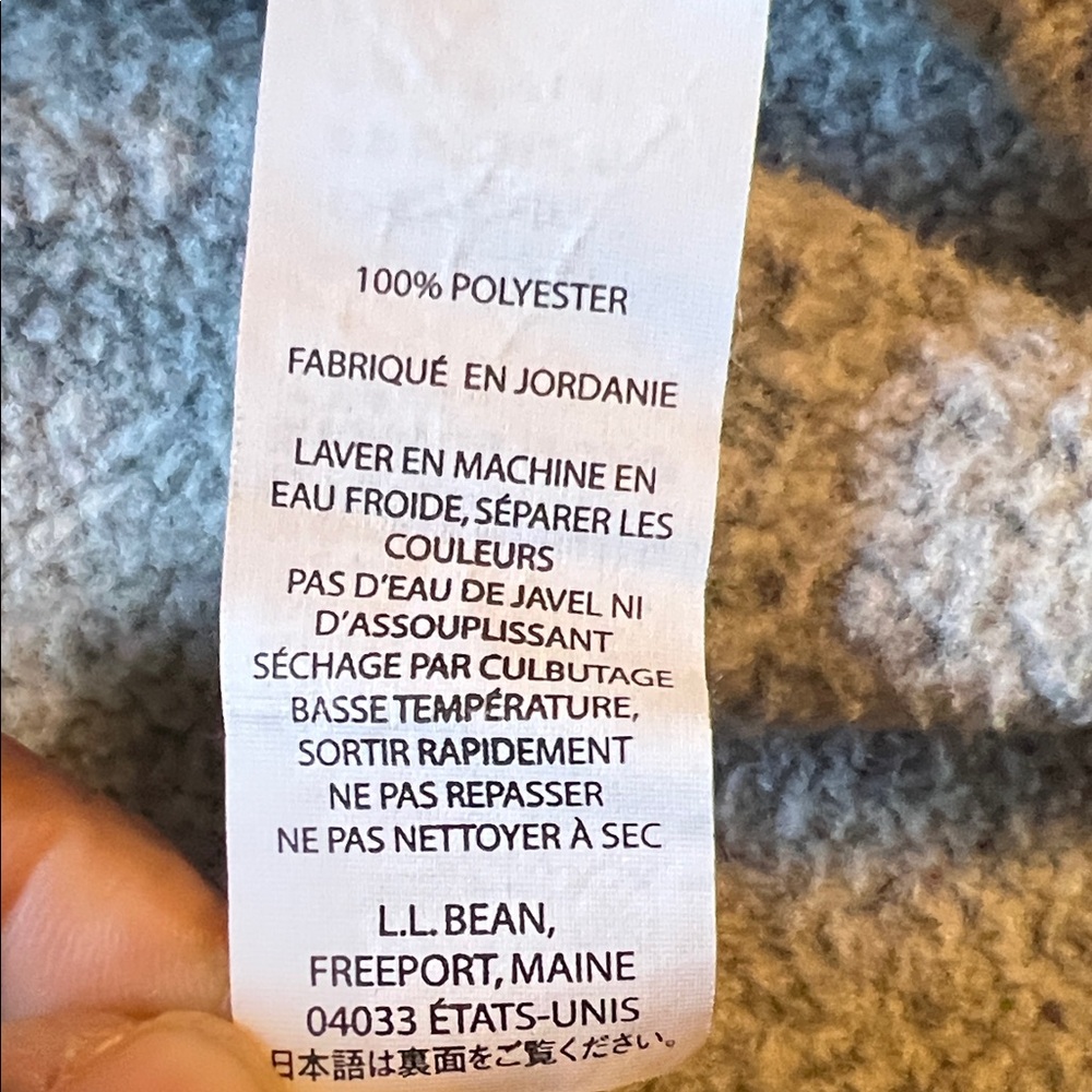 L.L. Bean Men's Light Gray Zip-Up Sweater Fleece Pullover L EUC Outdoor Hiking - Picture 7 of 7
